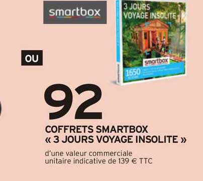 coffrets smartbox 3 jours voyage insolite