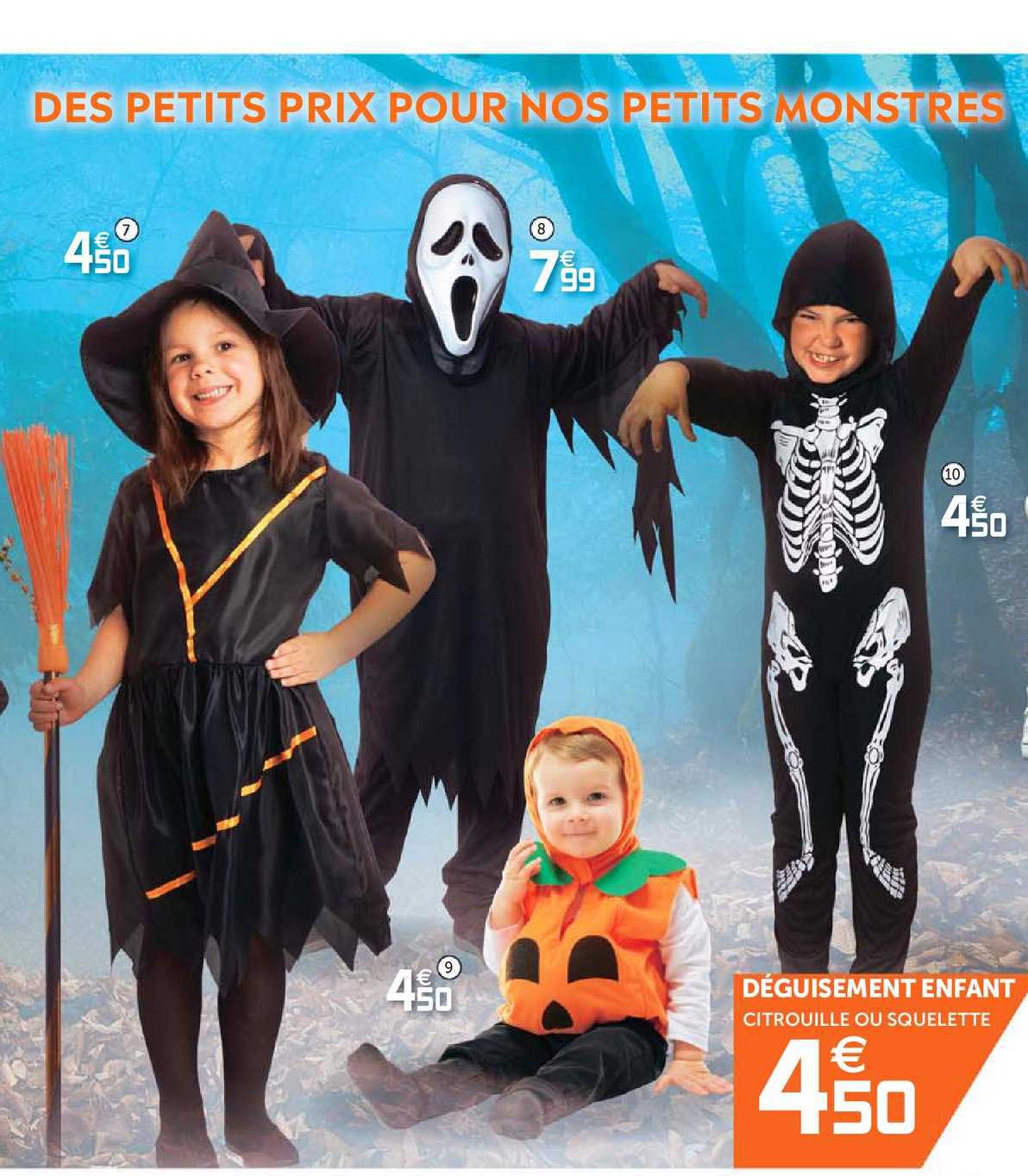 Déguisement Enfant Citrouille Ou Squelette