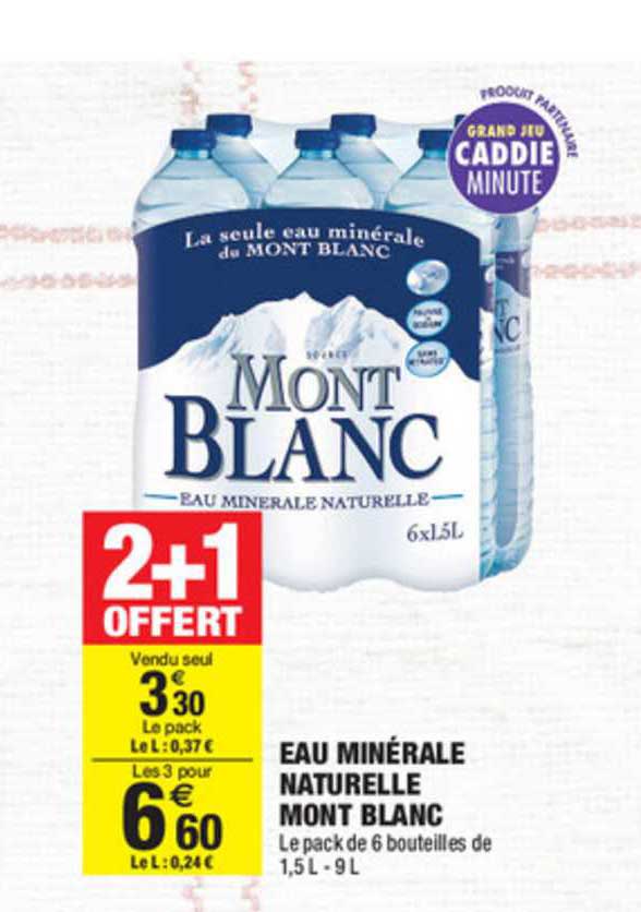 Eau Minérale Naturelle Mont Blanc 2+1 Offert