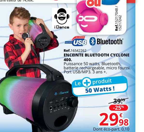 Enceinte Bluetooth Cyclone 400 Idance