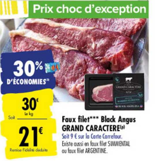 faux filet black angus grand caractère