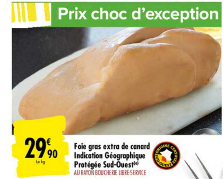 foie gras extra de canard indication géographique protégée sud ouest
