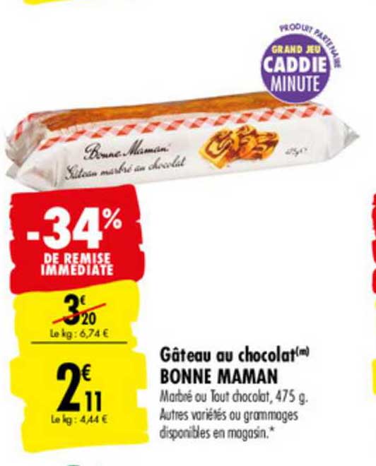 Gâteau Au Chocolat Bonne Maman -34% De Remise Immédiate