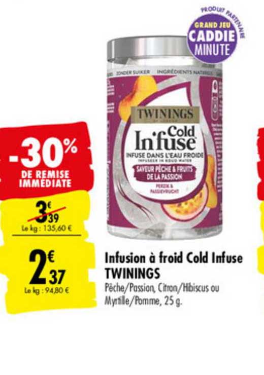 infusion à froid cold infuse twinnings -30% de remise immédiate