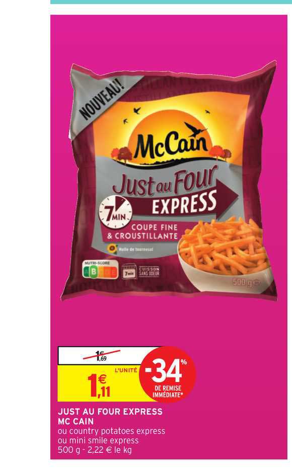 just au four express mc cain -34% de remise immédiate