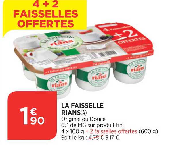La Faisselle Rians 4+2 Offertes