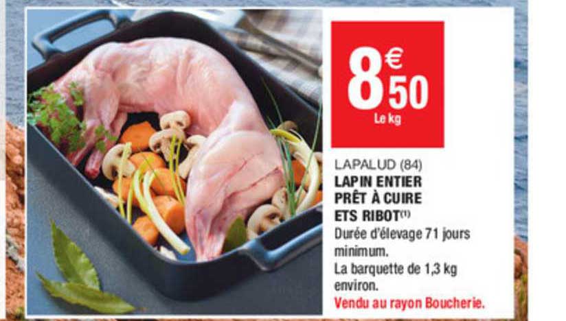 Lapin Entier Prêt à Cuire Ets Ribot Lapalud