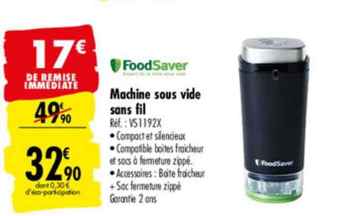 Machine Sous Vide Sans Fil Foodsaver