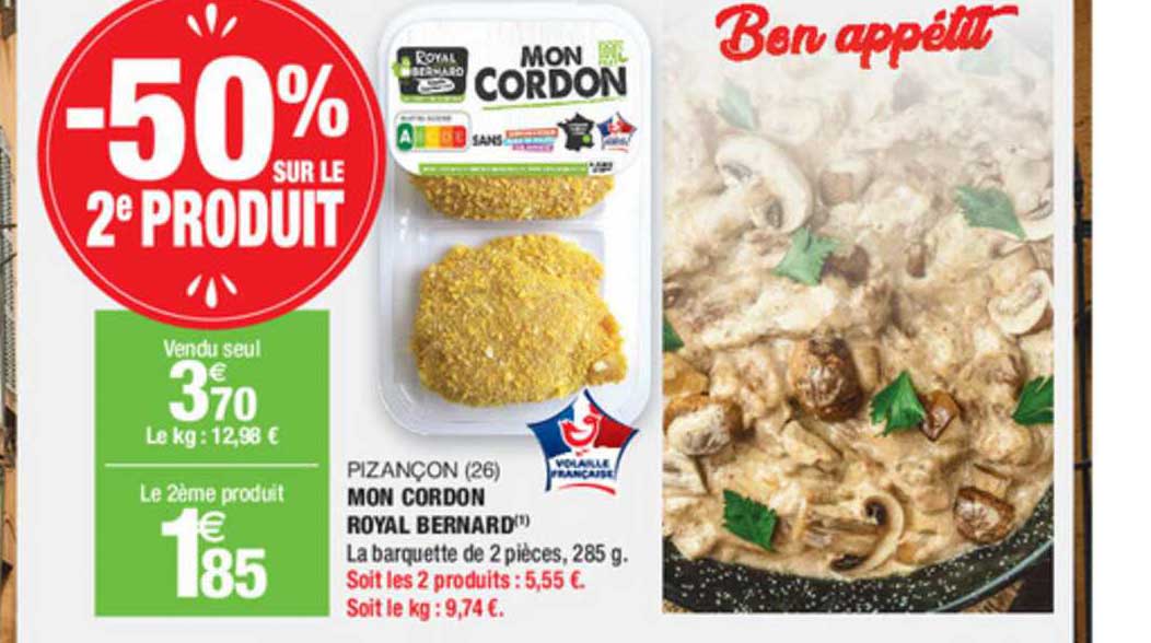 mon cordon royal bernard pizançon -50% sur le 2e produit