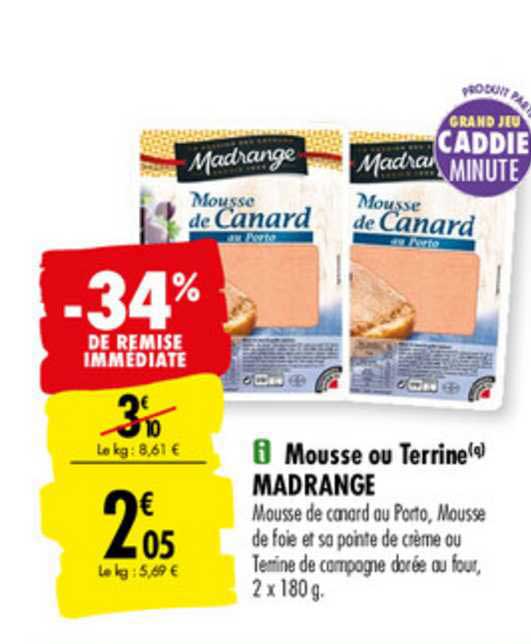Mousse Ou Terrine Madrange -34% De Remise Immédiate