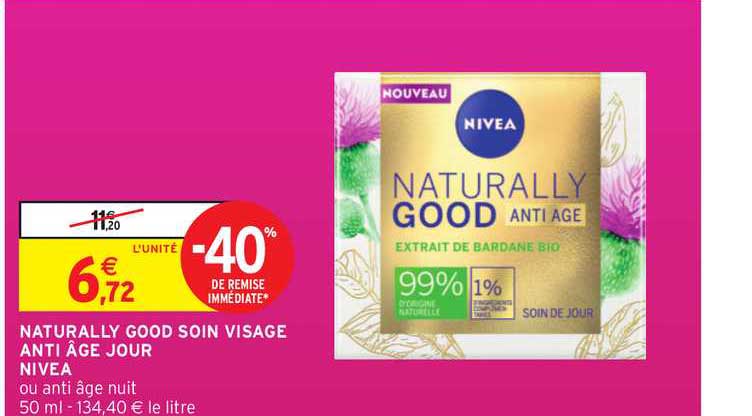 naturally good soin visage anti âge jour nivea -40% de remise immédiate