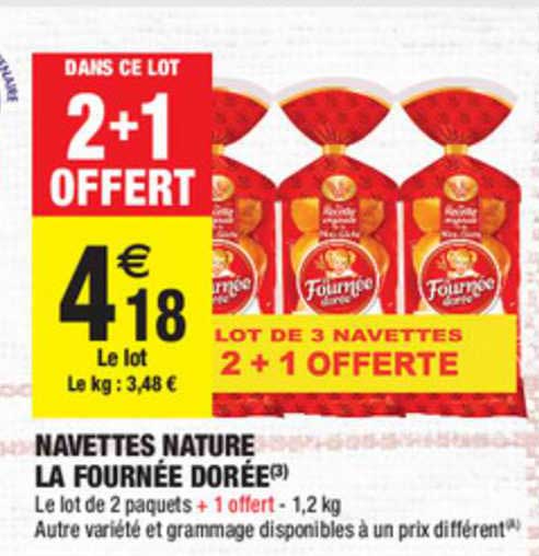 navettes nature la fournée dorée 2+1 offert