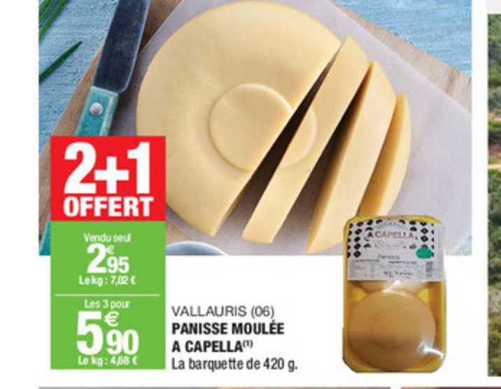 panisse moulée a capella vallauris 2+1 offert