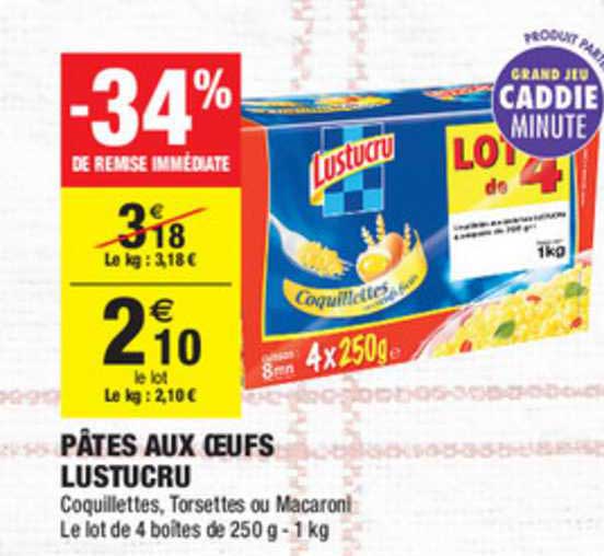 Pâtes Aux œufs Lustucru -34% De Remise Immédiate