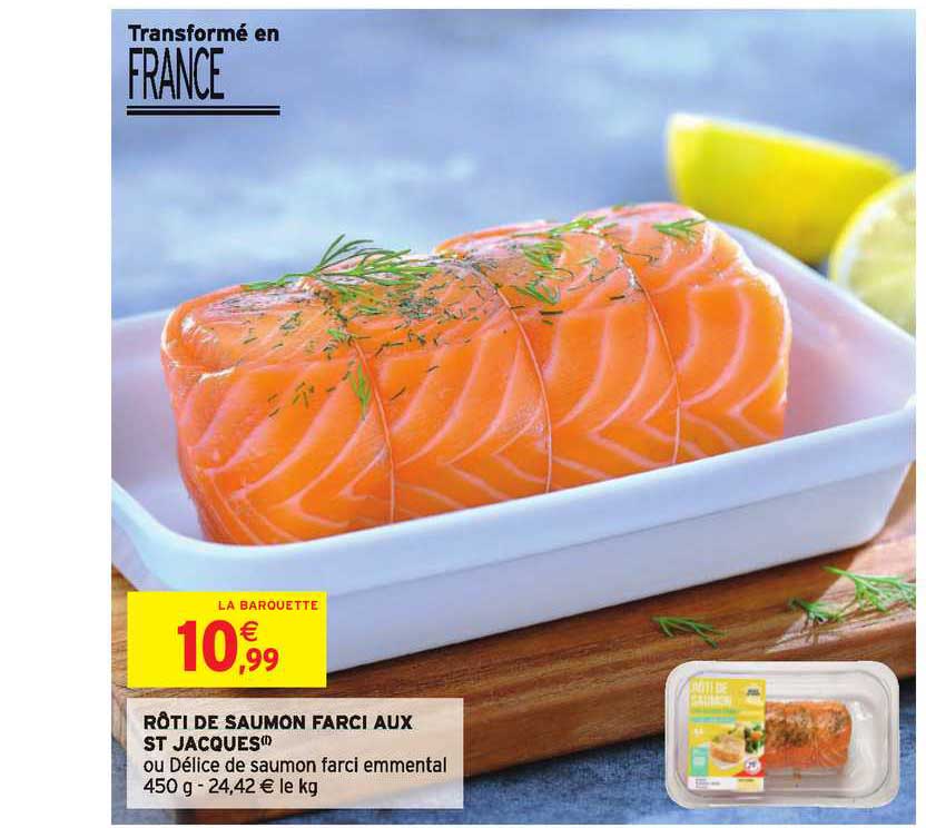 rôti de saumon farcie aux st jacques