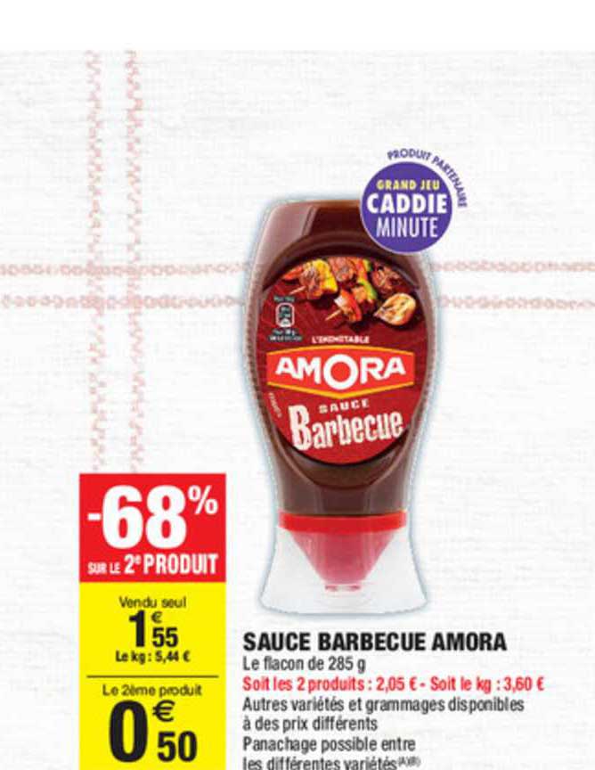 Sauce Barbecue Amora -68% Sur Le 2e Produit