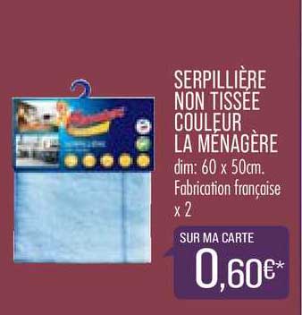 serpillière non tissée couleur la ménagère
