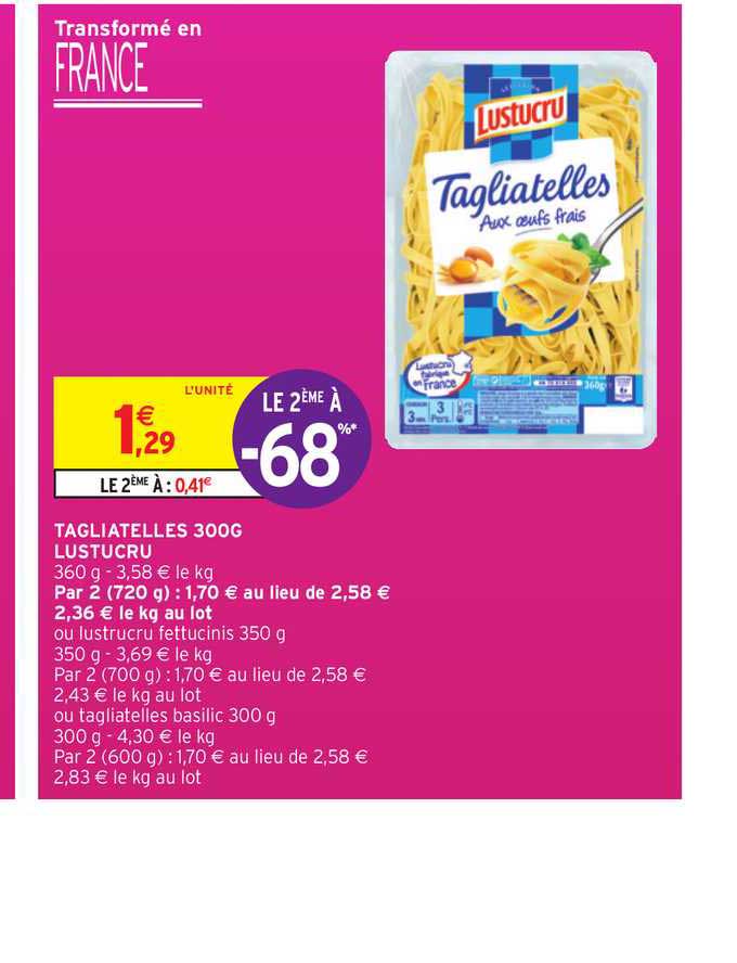 tagliatelles 300g lustucru