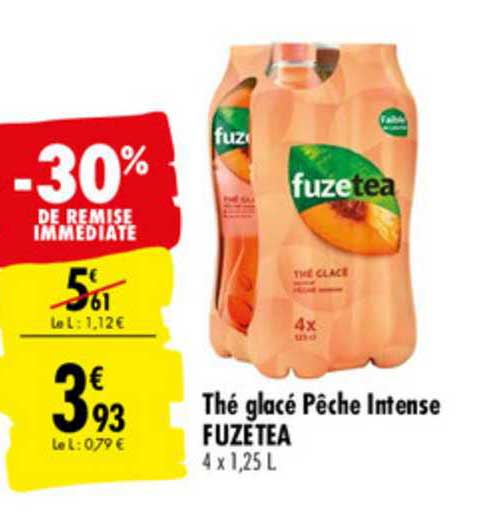 Thé Glacé Pêche Intense Fuzetea -30% De Remise Immédiate
