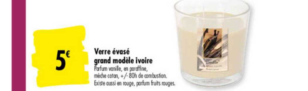 verre évasé grand modèle ivoire