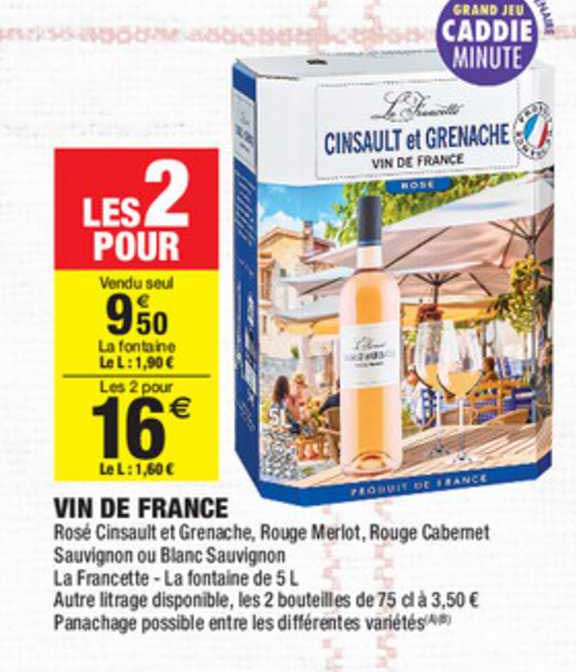 Vin De France Rosé Cinsault Et Grenache