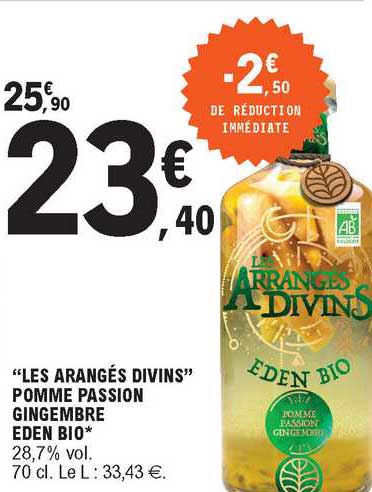 "les arrangés divins" pomme passion gingembre eden bio