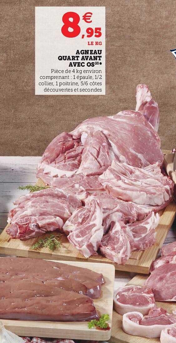 agneau quart avant avec os