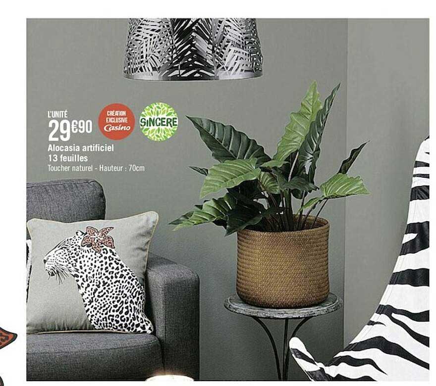 Alocasia Artificiel 13 Feuilles Sincère