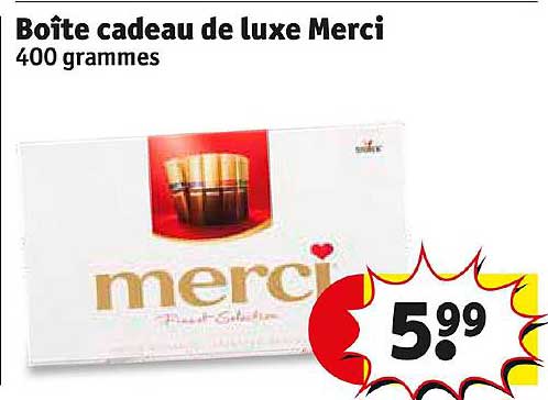 boîte cadeau de luxe merci 400 grammes