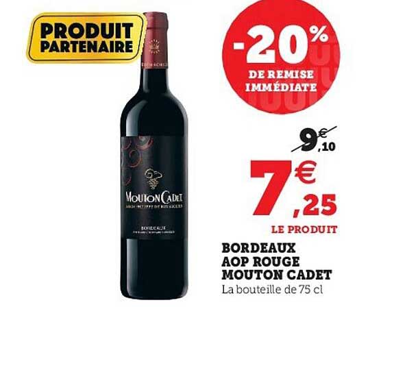 bordeaux aop rouge mouton cadet