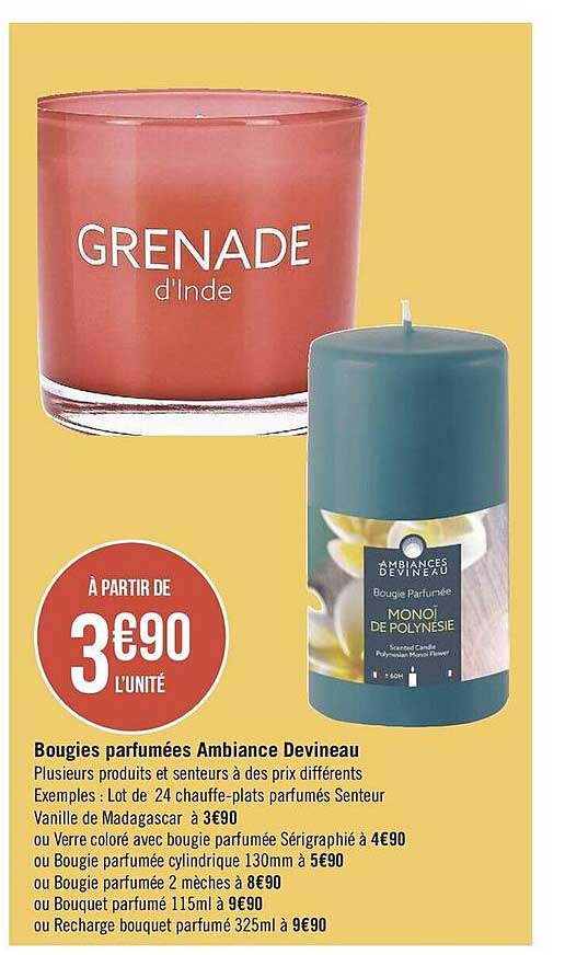 bougies parfumées ambiance devineau