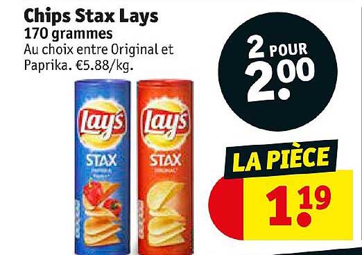 chips stax lays 170 grammes