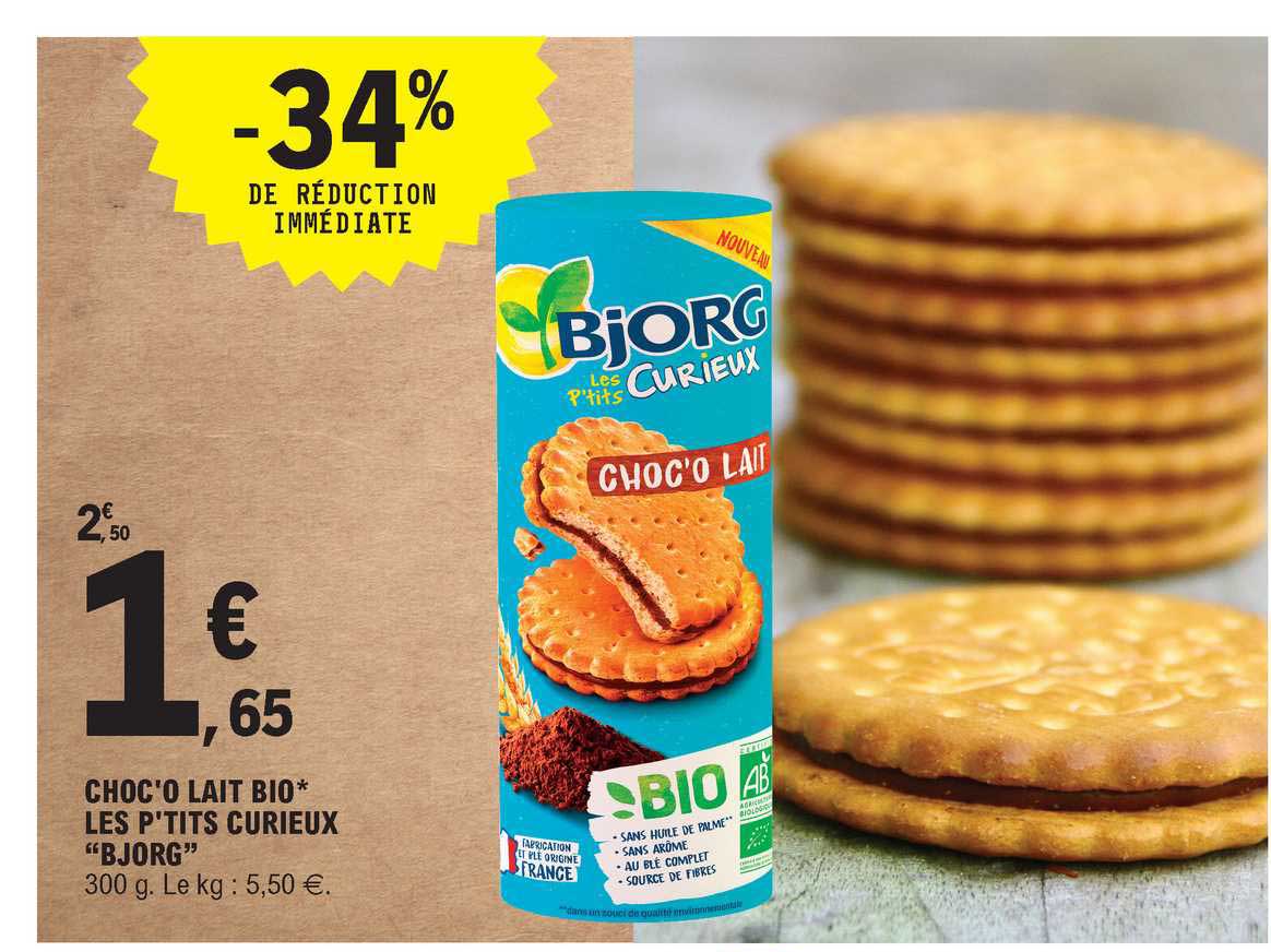 choc'o lait bio les p'tits curieux "bjorg"