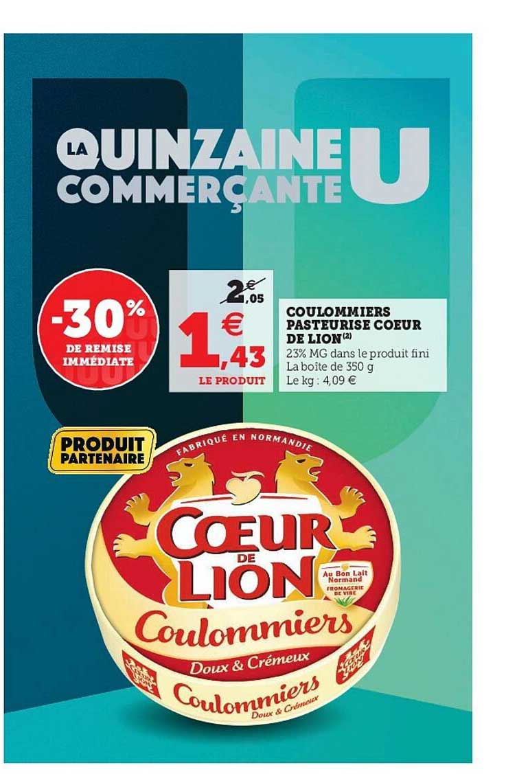 Coulommiers Pasteurisé Coeur De Lion