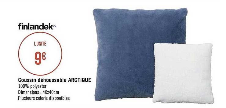 coussin déhoussable arctique finlandek