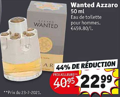 eau de toilette pour hommes wanted azzaro 50 ml