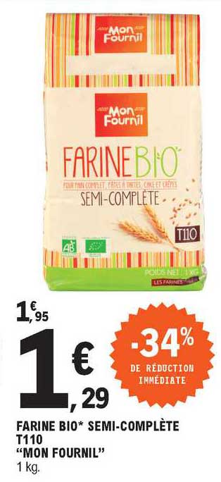 farine bio semi-complète t110 "mon fournil"
