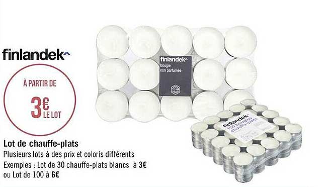 finlandek lot de chauffe-plats