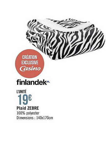 finlandek plaid zebre