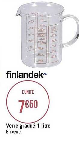 finlandek verre gradué 1 litre