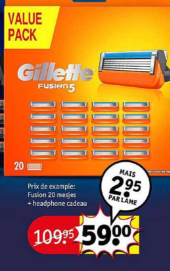 fusion 20 mesjes + headphone cadeau