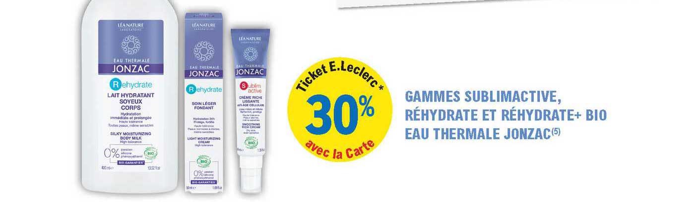 gamme sublimactive, réhydrate et réhydrate+ bio eau thermale jonzac