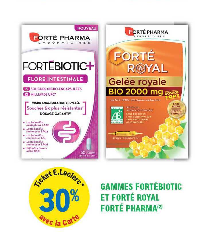 gammes fortébiotic et forté royal forté pharma