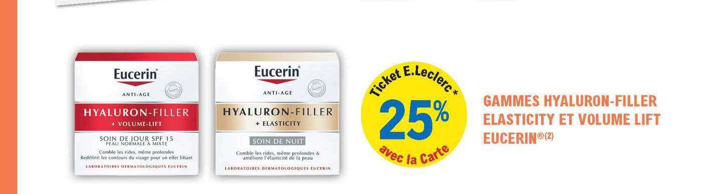 gammes hyaluron-filler élasticity et volume lift eucerin