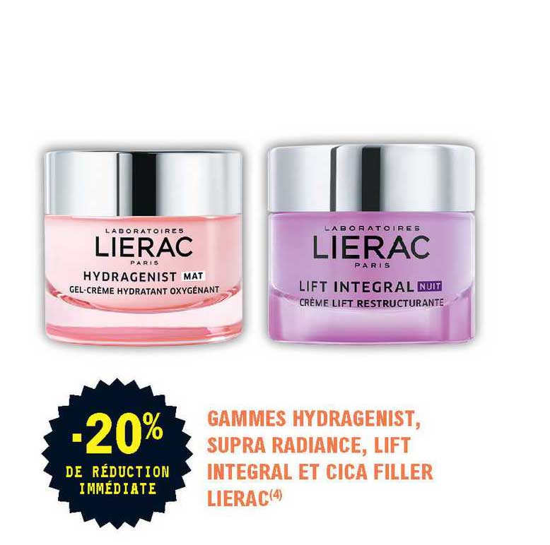 Gammes Hydragenist, Supra Radiance, Lift Integral Et Cica Filler Lierac
