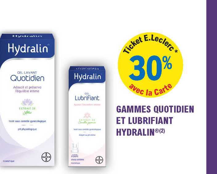 gammes quotidien et lubrifiant hydralin