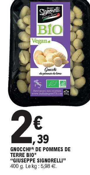 gnocchi de pommes de terre bio "giuseppe signorelli"