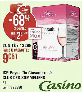 Igp Pays D'oc Cinsault Rosé Club Des Sommeliers