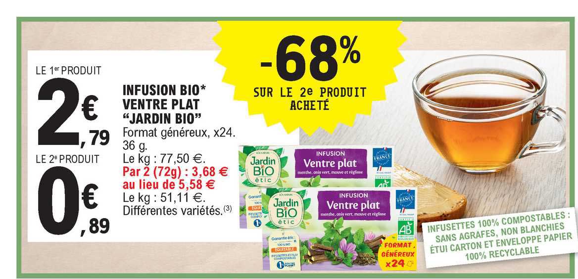 infusion bio ventre plat "jardin bio"