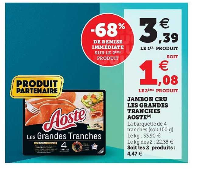 jambon cru les grandes tranches aoste